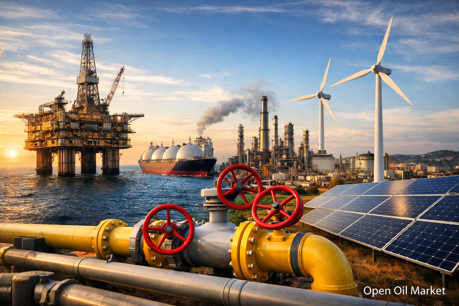 Mercado mundial de petróleo e gás e energia — petróleo, gás, GNL, energia renovável e eletricidade, tendências globais do setor energético segunda-feira, 19 de janeiro de 2026