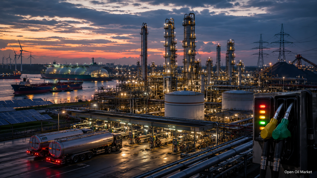 Mercado energético global 11 de julho de 2026 — refinaria, navios-tanque, GNL, ER e eletricidade