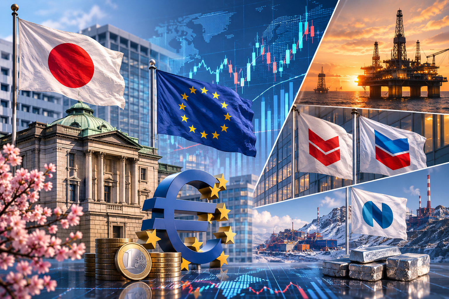 Eventos econômicos e relatórios corporativos: sexta-feira, 31 de julho de 2026 — decisão do Banco do Japão, inflação da zona do euro, relatórios da ExxonMobil, Chevron e Norilsk Nickel.