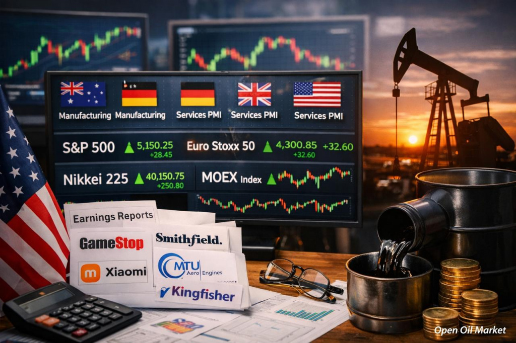 Eventos Econômicos e Relatórios Corporativos, terça-feira 24 de março de 2026: PMI, emprego nos EUA e petróleo.