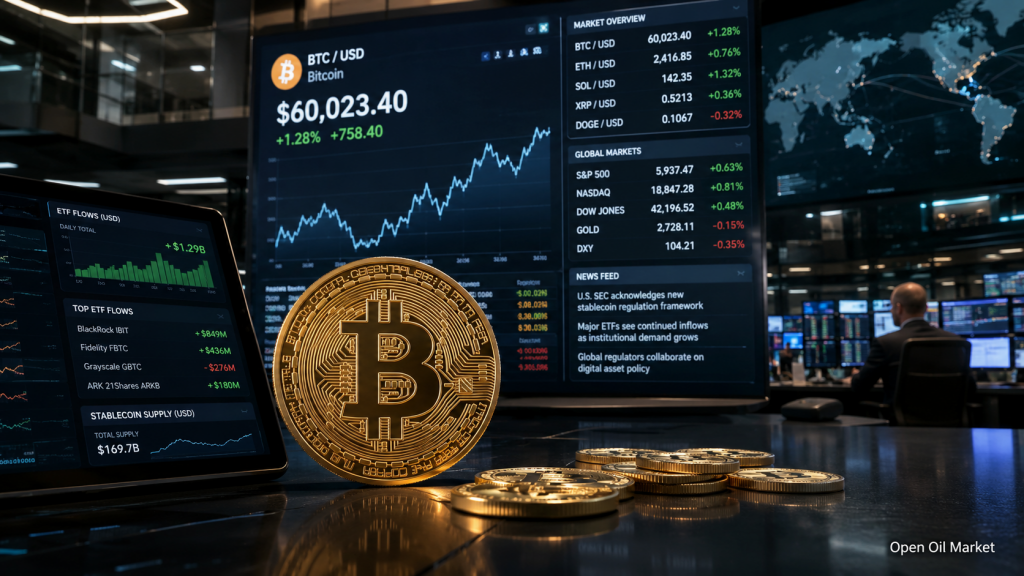 Mercado de Criptomoedas 29 de junho de 2026: Bitcoin, ETF, stablecoins e top-10 ativos digitais