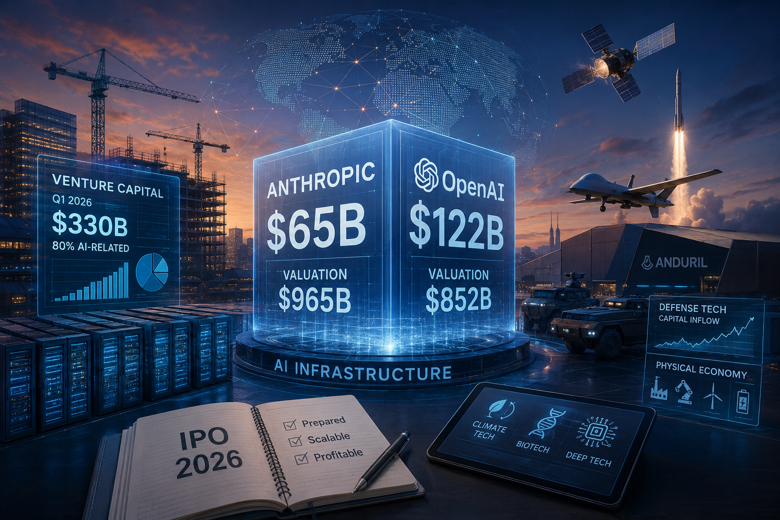 Notícias de startups e venture capital, quarta-feira, 3 de junho de 2026: infraestrutura de IA, tecnologias de defesa e aposta na economia física