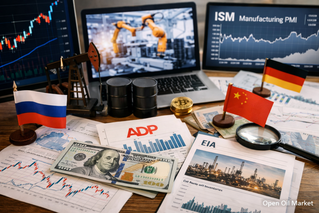 Eventos Econômicos e Relatórios Corporativos — Quarta-feira, 1 de Abril de 2026: PMI Global, ADP EUA, Vendas no Varejo e Estoques de Petróleo