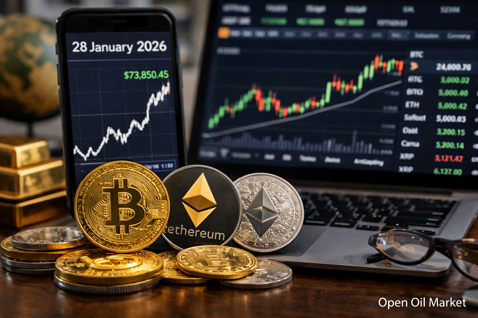 Notícias de Criptomoedas - Quarta-feira, 28 de Janeiro de 2026: Bitcoin, Ethereum e o Mercado de Ativos Digitais