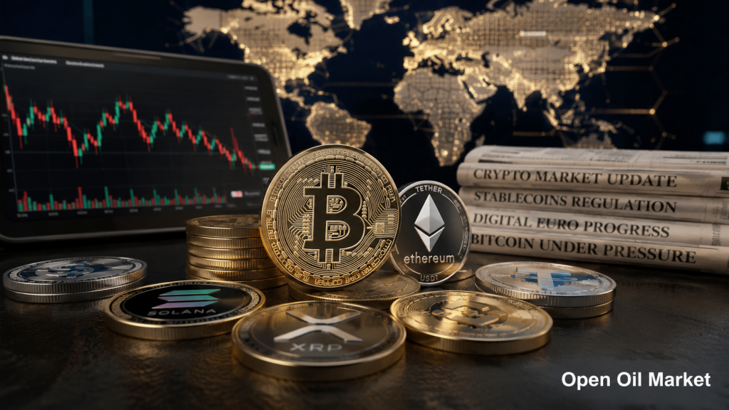Notícias de criptomoedas 24 de junho de 2026: Bitcoin, Ethereum, stablecoins e euro digital no cenário global do mercado de criptomoedas
