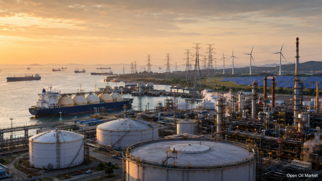 Mercado Global de TÉC 11 de maio de 2026: petróleo, GNL, derivados de petróleo, eletricidade e energia renovável.
