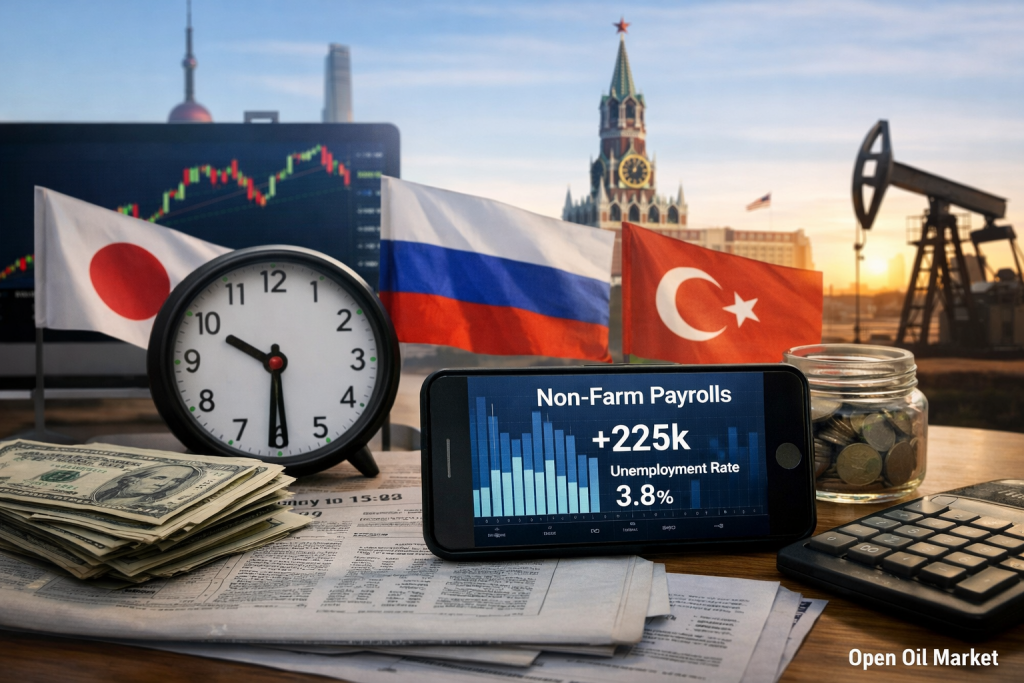 Calendário econômico 3 de abril de 2026: mercado de trabalho dos EUA e economia global