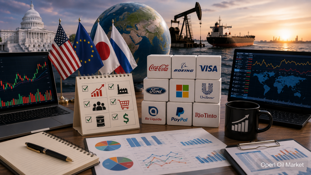 Eventos econômicos e relatórios corporativos — terça-feira, 28 de julho de 2026: início da reunião do Fed, confiança do consumidor dos EUA, relatórios da Coca-Cola, Boeing, Visa e Ford