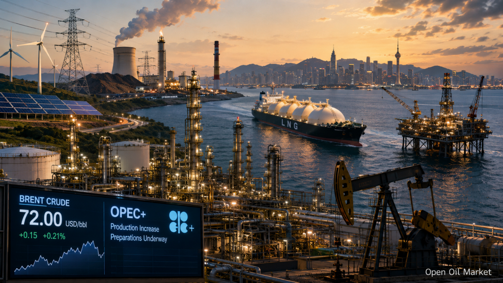 Mercado de Energia Global em 4 de julho de 2026: petróleo Brent, gás GNL, refinarias, produtos petrolíferos, eletricidade, energias renováveis e carvão.