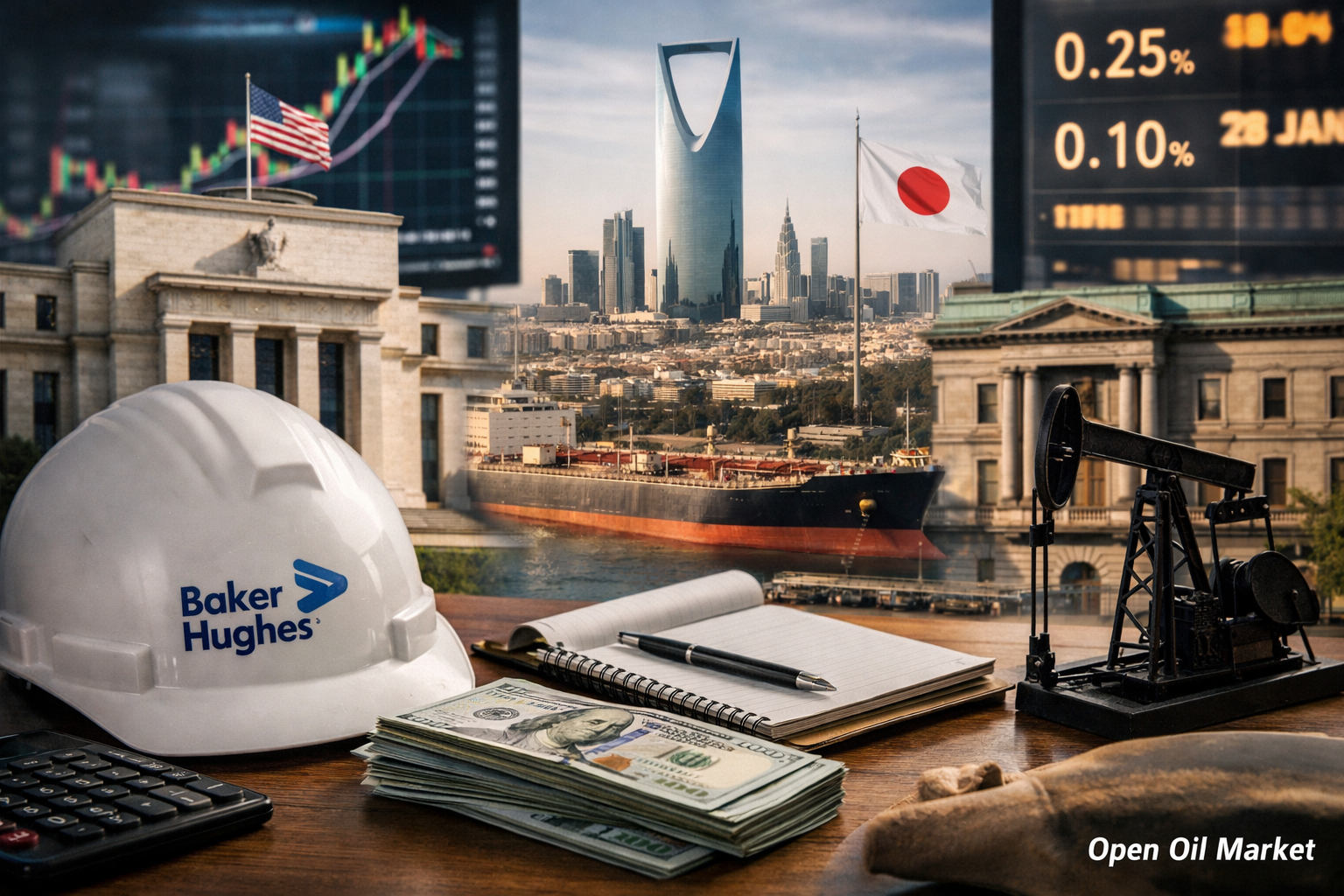 Eventos econômicos e relatórios corporativos - domingo, 25 de janeiro de 2026: relatório Baker Hughes, saldo comercial da Arábia Saudita e expectativas sobre decisões do Fed.