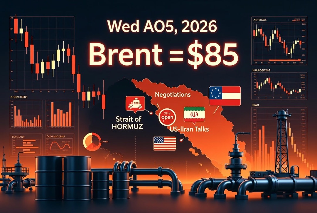 Notícias de petróleo e gás e energia — quarta-feira, 5 de agosto de 2026: As negociações entre EUA e Irã sobre a reabertura do Estreito de Ormuz derrubaram o petróleo, Brent equilibra em $85