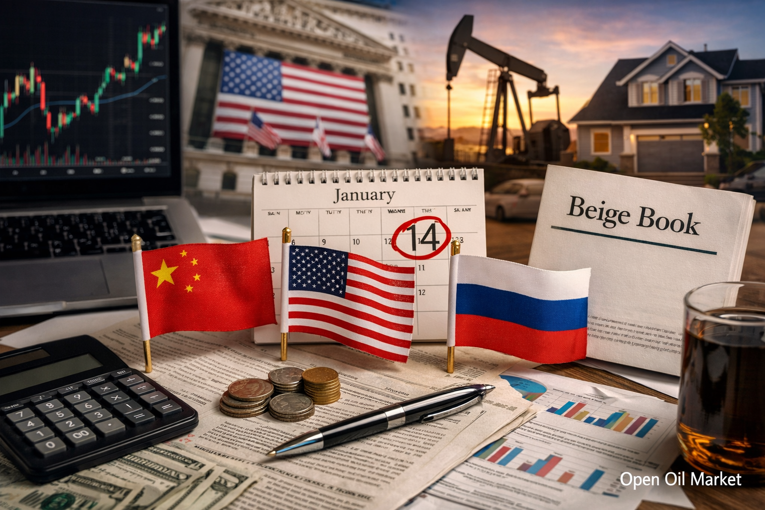 Eventos econômicos e relatórios corporativos — quarta-feira, 14 de janeiro de 2026: PPI EUA, vendas no varejo e relatórios de bancos