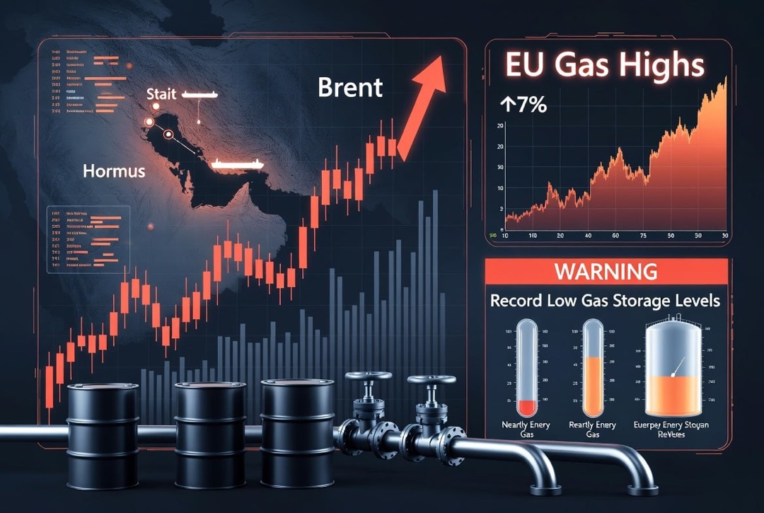 Notícias do Setor de Energia — quinta-feira, 30 de julho de 2026: Intensificação no Estreito de Ormuz eleva petróleo Brent, gás na Europa em máximos com estoques recordemente baixos.