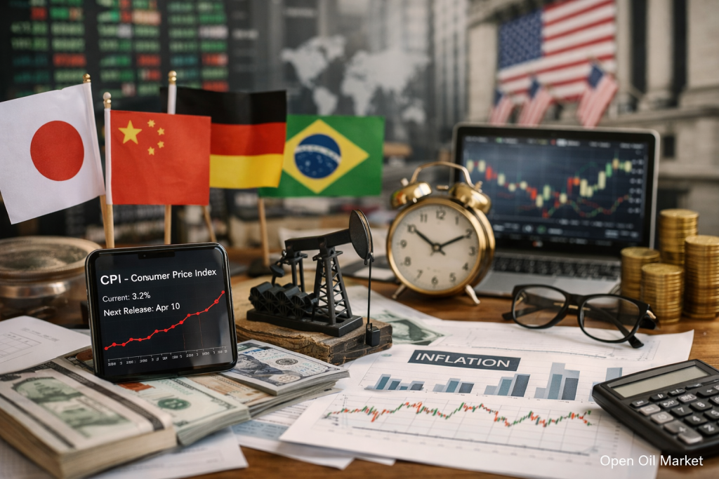 Eventos Econômicos e Relatórios Corporativos 10 de Abril de 2026: Inflação EUA, China, Alemanha e Mercados Globais