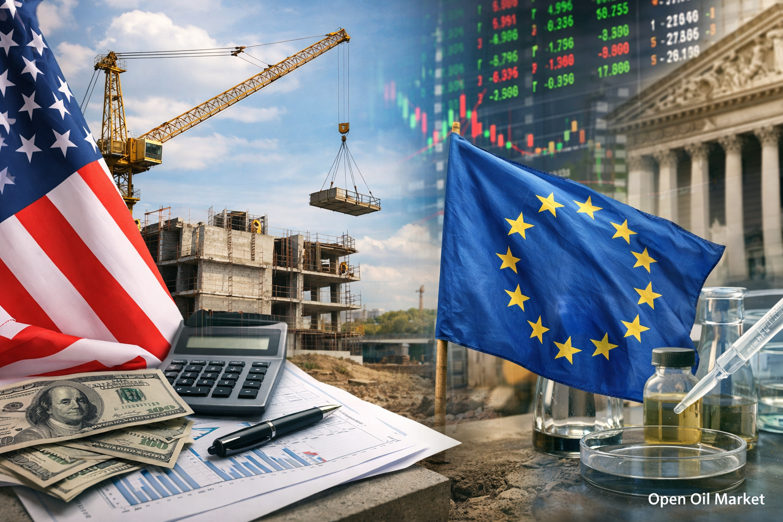 Mercados globais e dados macroeconômicos 23 de março de 2026 Chicago Fed, construção dos EUA, confiança zona do euro