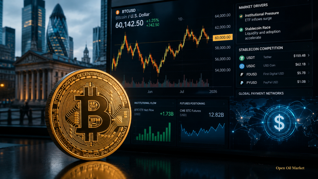 Mercado de criptomoedas 1º de julho de 2026: Bitcoin, ETFs, Ethereum e stablecoins